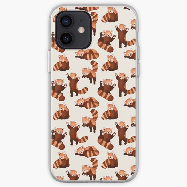 Red Panda Pattern iPhone Soft Case