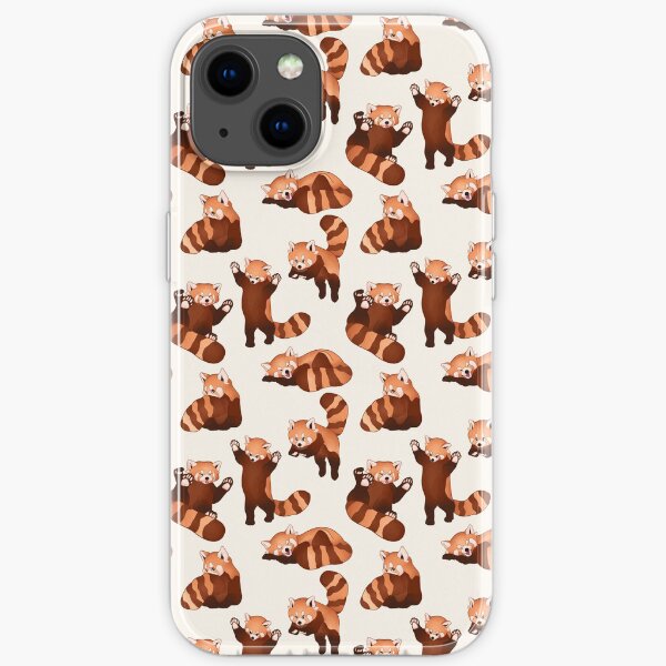 Red Panda Pattern iPhone Soft Case