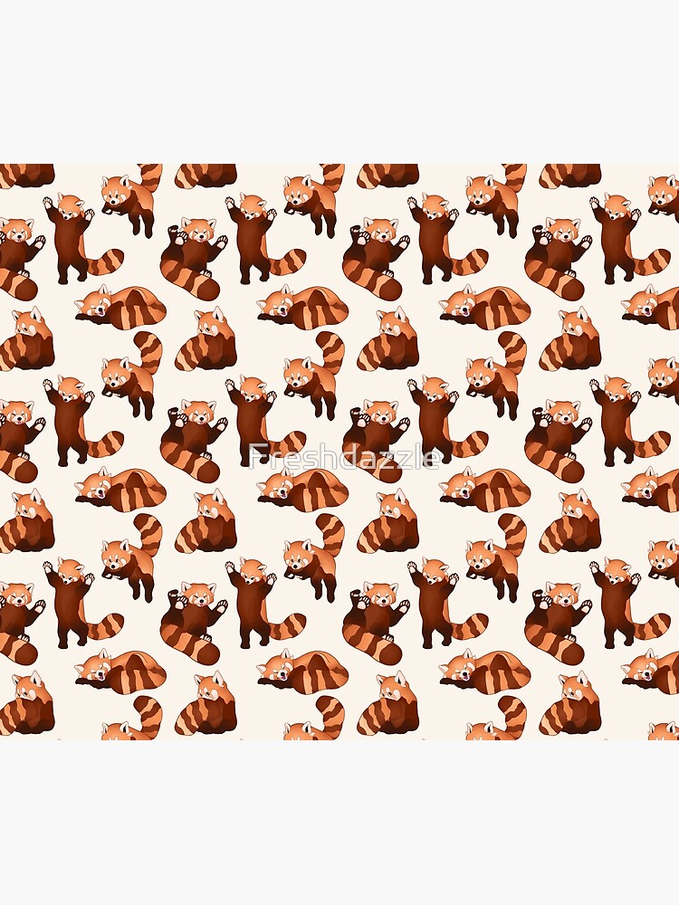 Red Panda Pattern by Freshdazzle