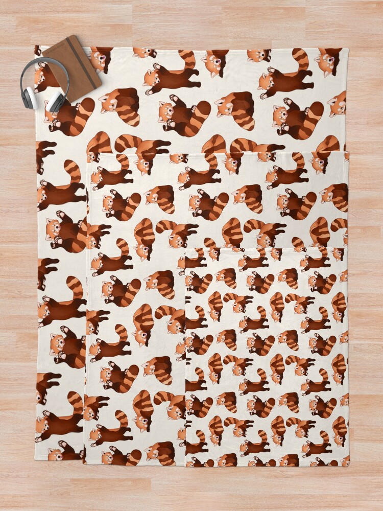 Alternate view of Red Panda Pattern Throw Blanket