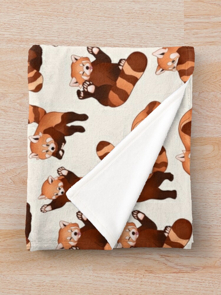 Alternate view of Red Panda Pattern Throw Blanket