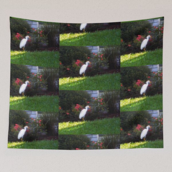 Item preview, Crane Enjoys the Flowers designed and sold by kristalcurt.