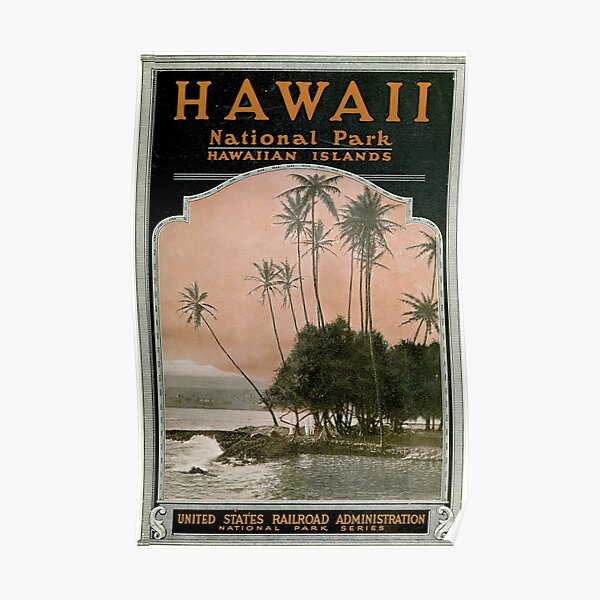 Vintage Hawaii National Park Poster (1919) Poster