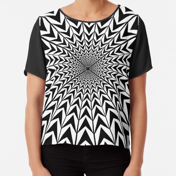 #Design, #abstract, #pattern, #illustration, psychedelic, vortex, modern, art, decoration Chiffon Top