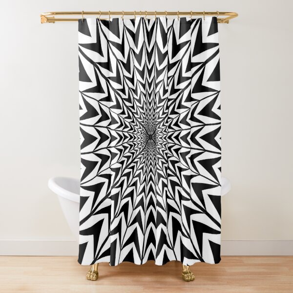 #Design, #abstract, #pattern, #illustration, psychedelic, vortex, modern, art, decoration Shower Curtain