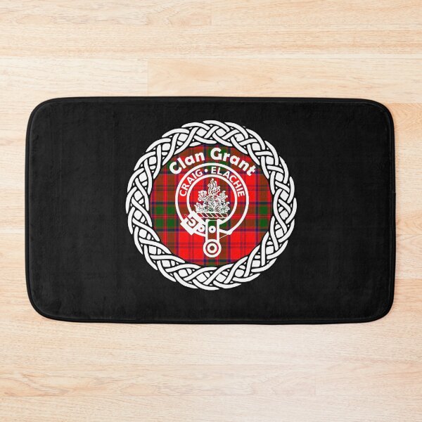 Item preview, Clan Grant surname last name tartan crest badge designed and sold by BagTown Clans.