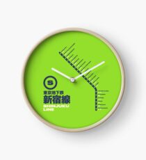Shinjuku Line Tokyo Bahnhofsliste Karte - Kalk Uhr