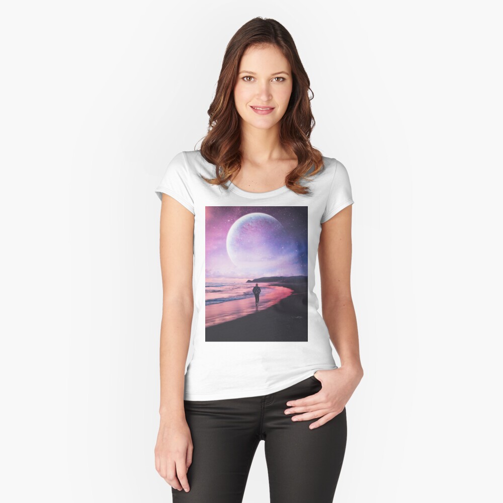 Night Stroll Fitted Scoop T-Shirt
