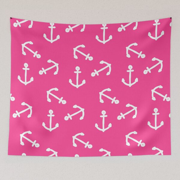 Item preview, Nautical Anchors Pink And White Vintage  designed and sold by funnytshirtemp.