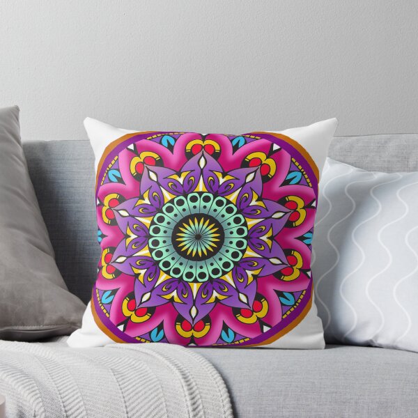 Artikelvorschau, Kopie der purpurroten rosa und gelben Sared Mandala entworfen und verkauft von ColorTime.