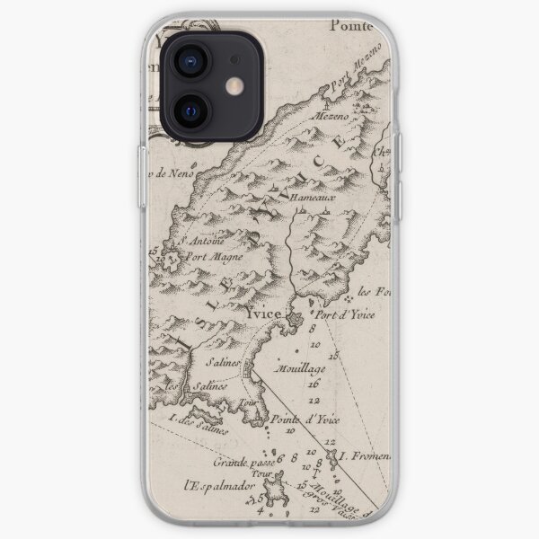 Vintage Ibiza Spanien Karte (1764) iPhone Flexible Hülle
