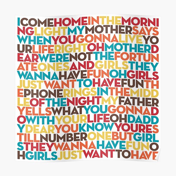 Girls Just Want To Have Fun Cyndi Lauper V Poster By X Brett