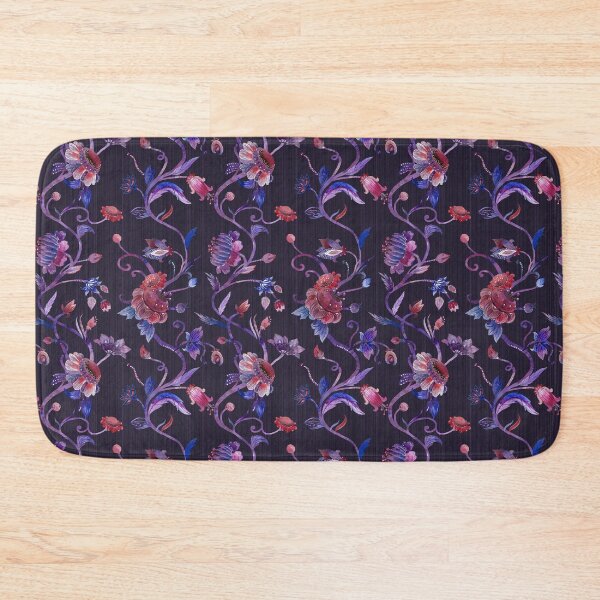 Item preview,  pattern on the lilac background, curls and flowers designed and sold by fiolika.