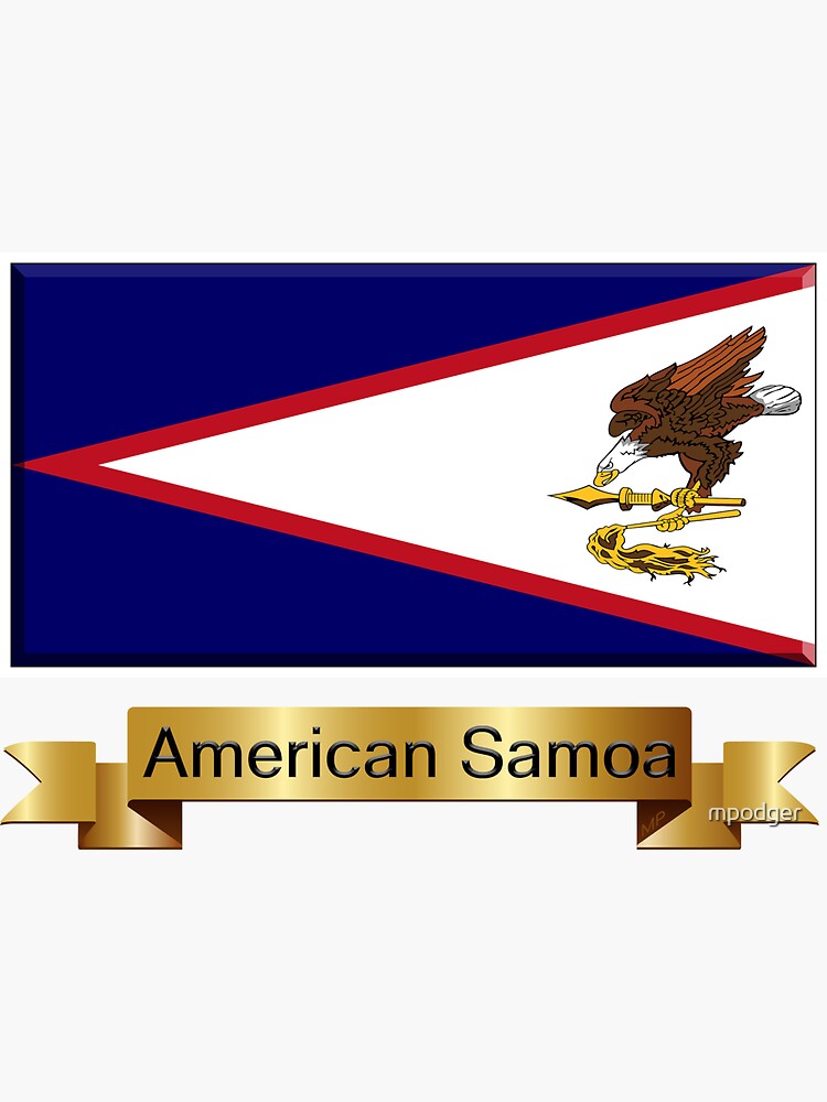 "American Samoa Named Flag Gifts" Sticker for Sale by mpodger Redbubble