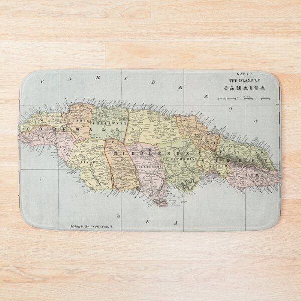 Item preview, Vintage Map of Jamaica (1901) designed and sold by BravuraMedia.