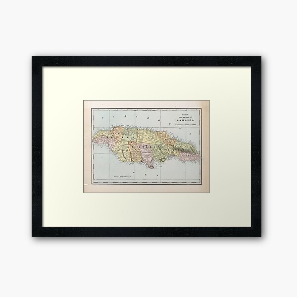 Item preview, Vintage Map of Jamaica (1901) designed and sold by BravuraMedia.
