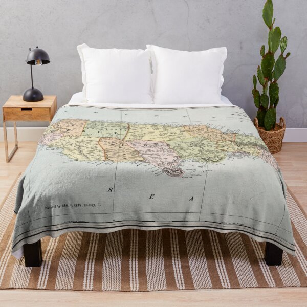 Item preview, Vintage Map of Jamaica (1901) designed and sold by BravuraMedia.