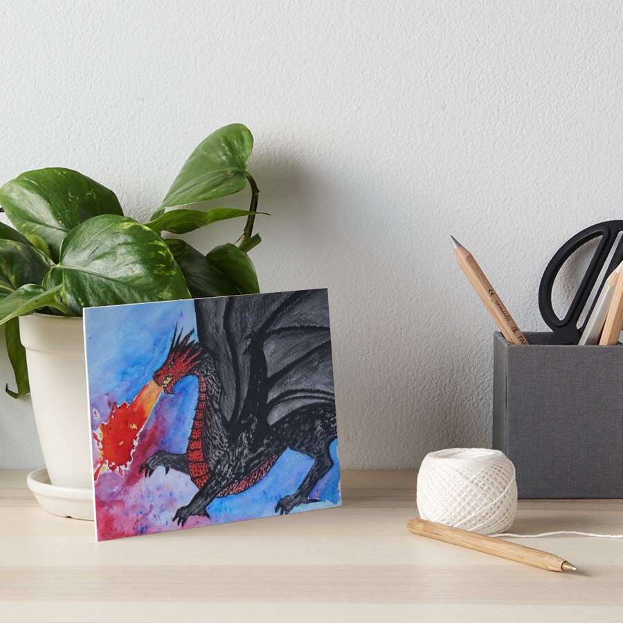 Fierce young Dragon Art Board Print
