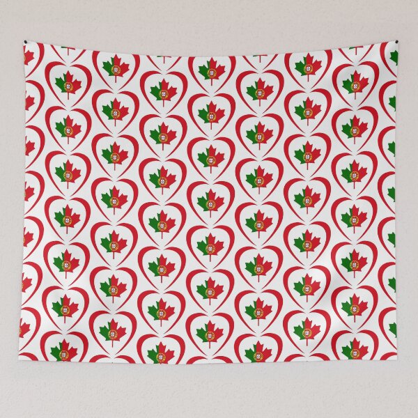 Item preview, Portuguese Canadian Multinational Patriot Flag Series (Heart) designed and sold by Carbon-Fibre Media.