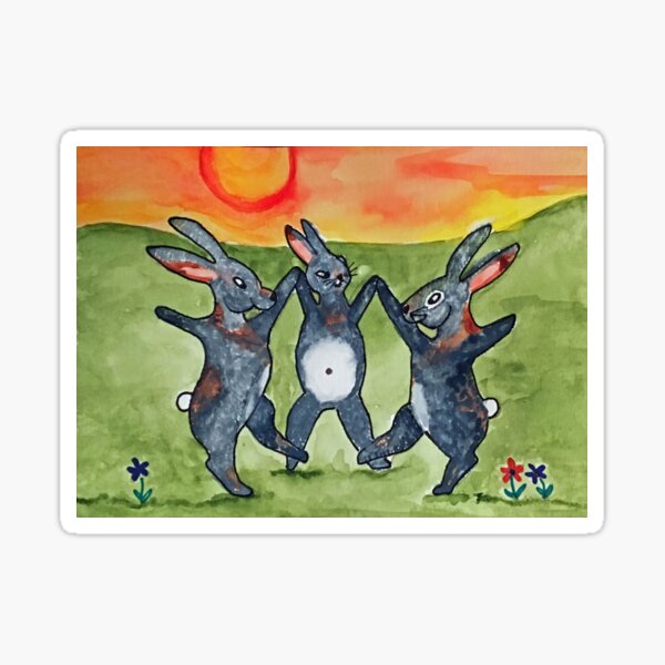 Dance of the Cottontail Sticker