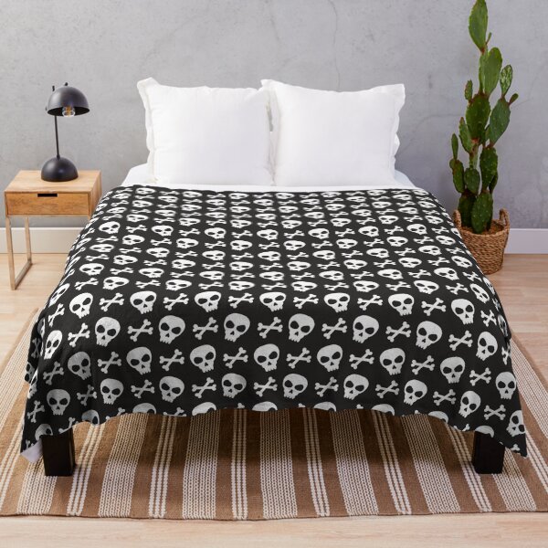 Item preview, Skull & Crossbones on Black // Halloween Collection designed and sold by TLTextiles.