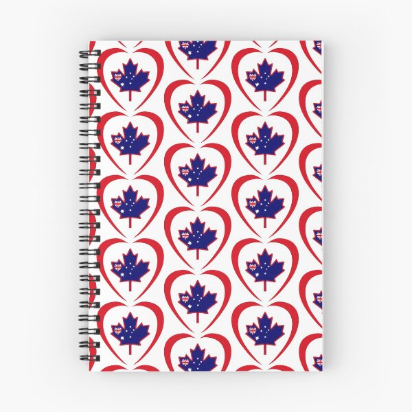 Item preview, Australian Canadian Multinational Patriot Flag Series (Heart) designed and sold by Carbon-Fibre Media.