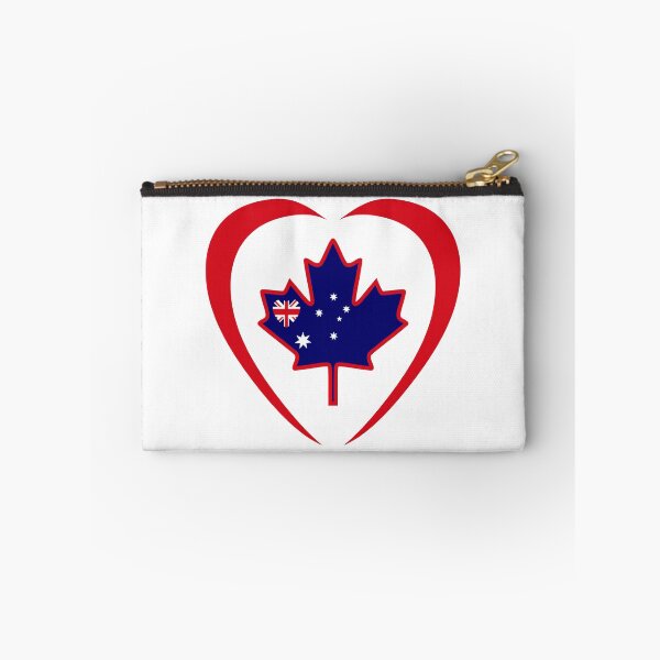 Item preview, Australian Canadian Multinational Patriot Flag Series (Heart) designed and sold by Carbon-Fibre Media.