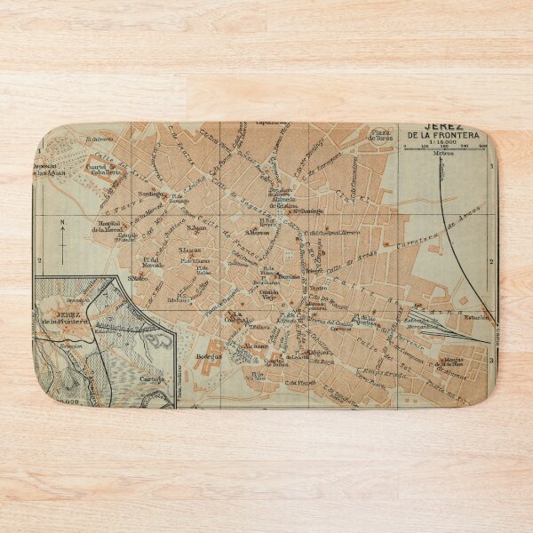 Item preview, Vintage Jerez Spain Map (1913) designed and sold by BravuraMedia.