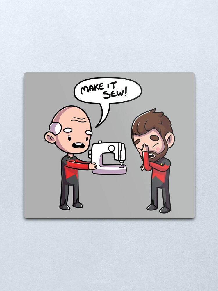 Alternate view of Make It Sew Metal Print