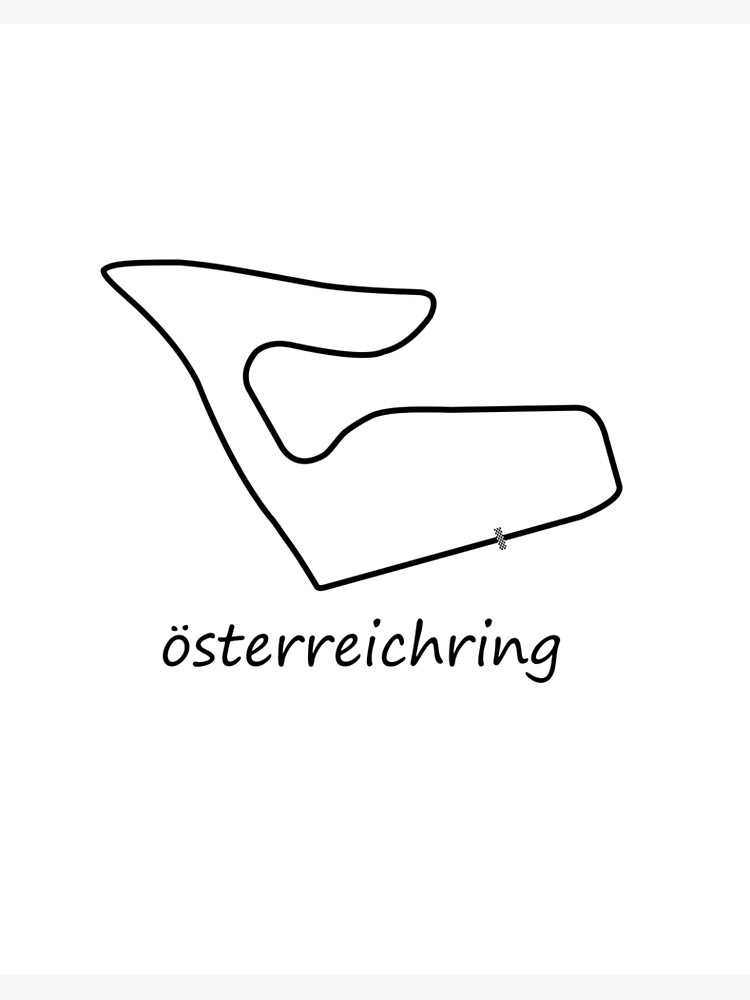 Osterreichring Red Bull Ring Track Layout Art Board Print For Sale By Matthew187 Redbubble