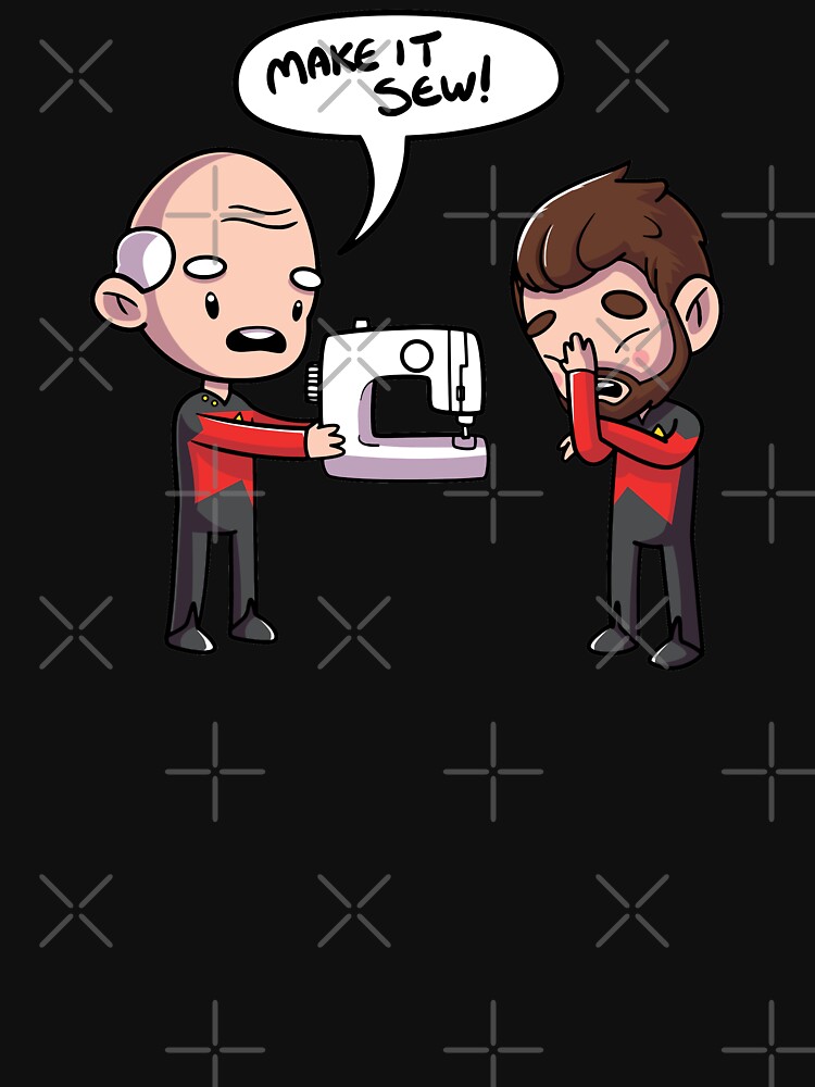 Thumbnail 7 of 7, Essential T-Shirt, Make It Sew designed and sold by 8-bit-hobo.