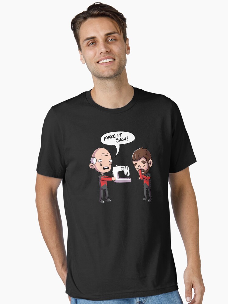 Thumbnail 1 of 7, Essential T-Shirt, Make It Sew designed and sold by 8-bit-hobo.