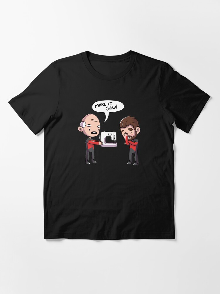 Thumbnail 3 of 7, Essential T-Shirt, Make It Sew designed and sold by 8-bit-hobo.