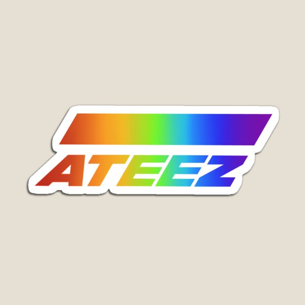Aperçu de l'œuvre Logo arc-en-ciel d'Ateez créée et vendue par ChimChirim.