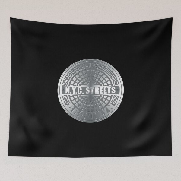 Item preview, Manhole Covers Brooklyn Gray designed and sold by ImagineThatNYC.