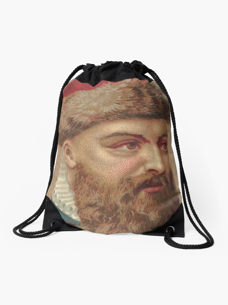 Thumbnail 1 of 3, Drawstring Bag, Vintage Johannes Gutenberg Illustration (1888) designed and sold by BravuraMedia.