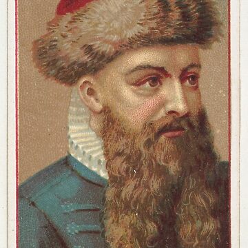 Artwork thumbnail, Vintage Johannes Gutenberg Illustration (1888) by BravuraMedia