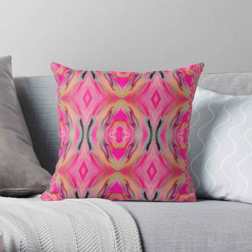 Kesahar Pink Throw Pillow