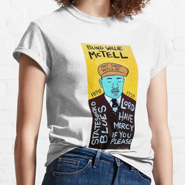 Blind Willie McTell Blues Folk Art Classic T-Shirt