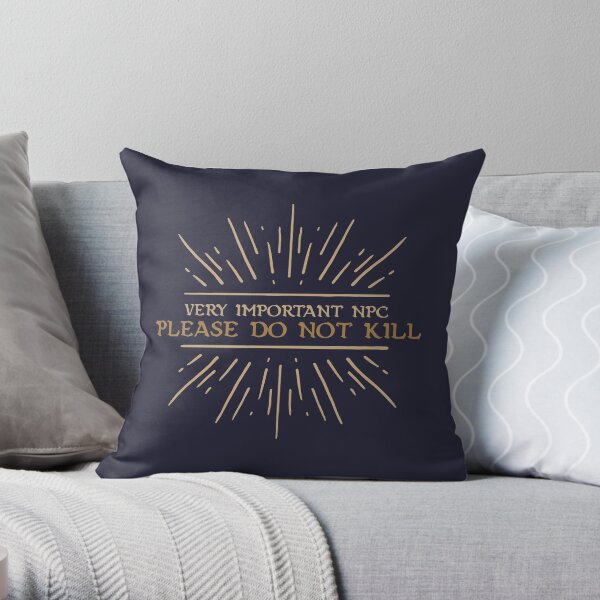 DND - Very Important NPC Throw Pillow