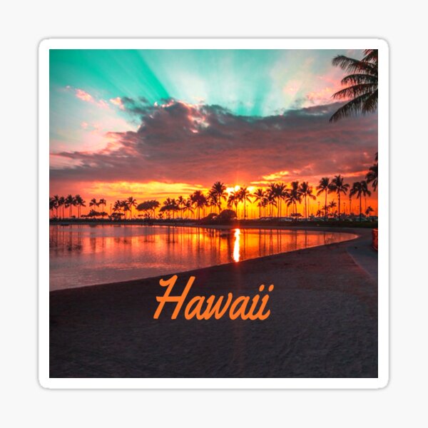 &ldquo;Hawaii Beach Hawaiian Islands&rdquo; Sticker by mwagie | Redbubble