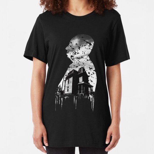 Alfred Hitchcock Collage Slim Fit T-Shirt