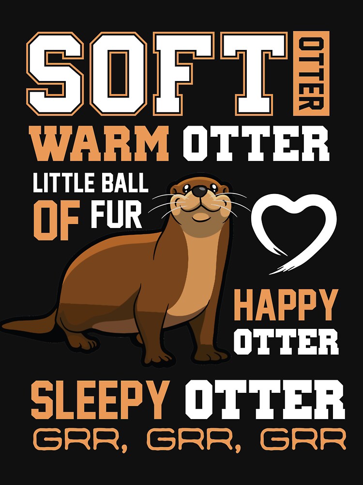 Thumbnail 7 von 7, Essential T-Shirt, Otter-Geschenke weicher Otter-warmer Otter-glücklicher Otter lustig designt und verkauft von Piperblue28.