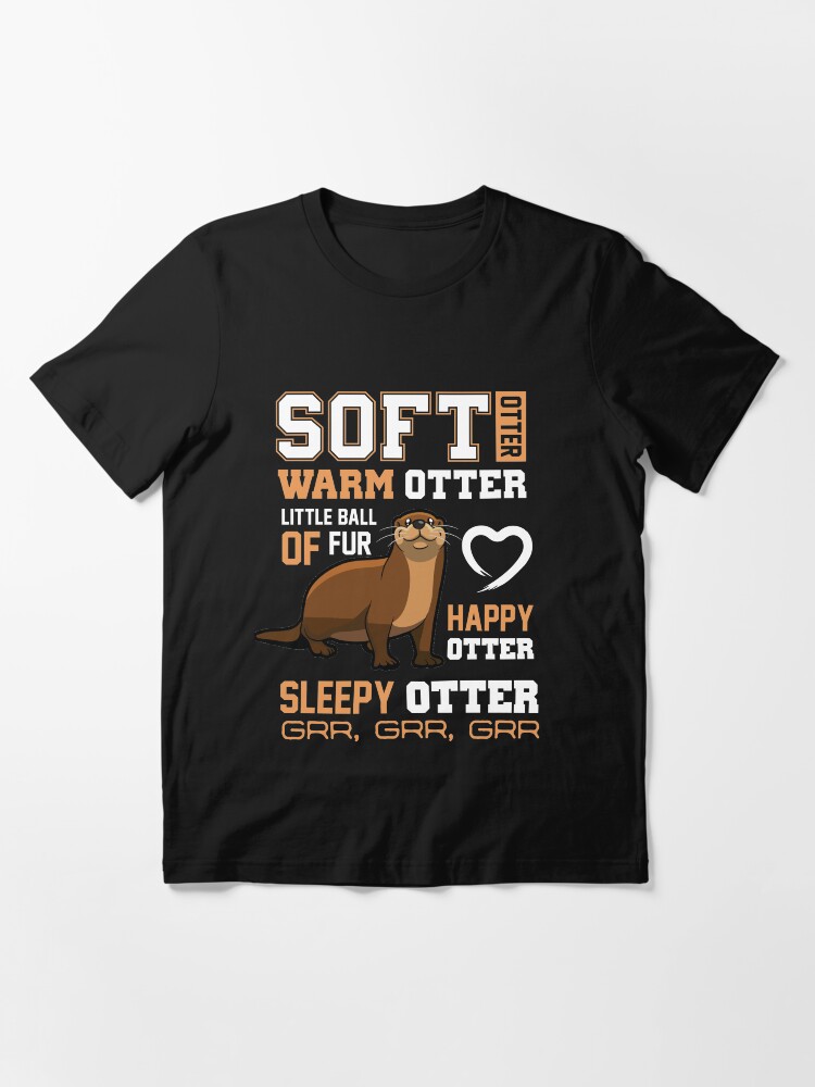 Thumbnail 3 von 7, Essential T-Shirt, Otter-Geschenke weicher Otter-warmer Otter-glücklicher Otter lustig designt und verkauft von Piperblue28.