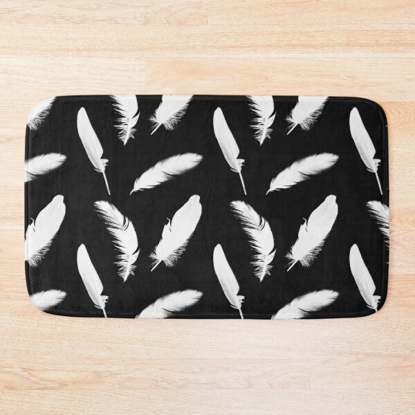 Item preview, White Feather Print on Black designed and sold by Marymarice.