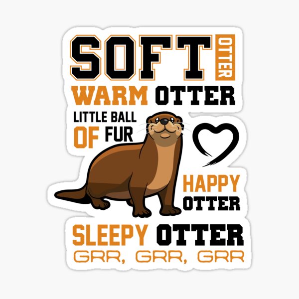 Item preview, Otter-Geschenke weicher Otter-warmer Otter-glücklicher Otter lustig designed and sold by Piperblue28.