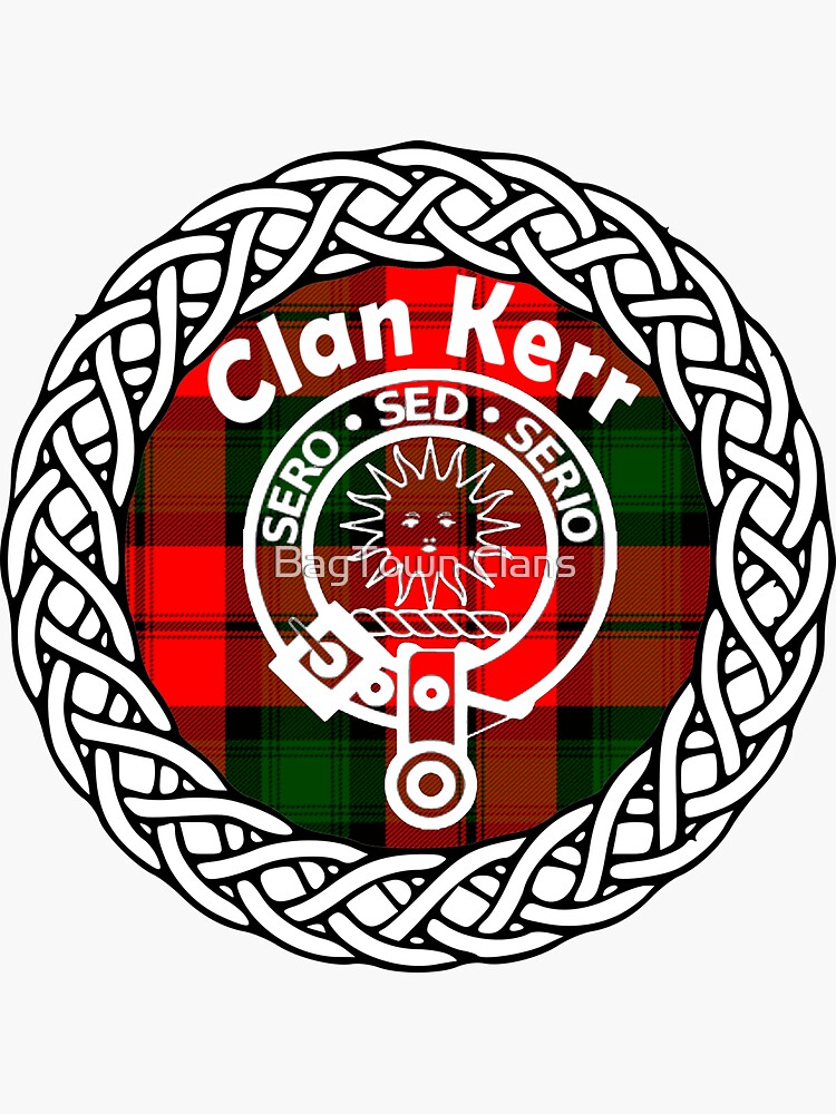 clan-kerr-surname-last-name-tartan-crest-badge-sticker-by-ljrigby