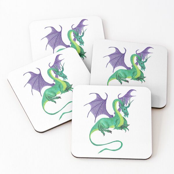 Item preview, Animal, dragon, fantasy, green, purple, drawing, BebiCervin designed and sold by BebiCervin.