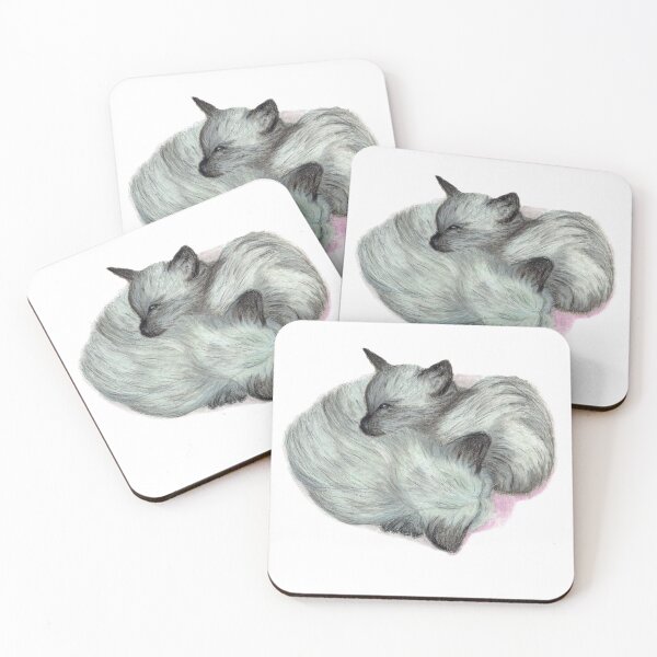 Aperçu de l'œuvre Animaux, chat, chaton, dormir, gris, noir, pastel sec, BebiCervin créée et vendue par BebiCervin.