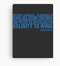 Political Language Canvas Print